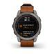 GARMIN FENIX 7 PRO SAPPHIRE SOLAR STYLE TITAN BROWN LEATHER BAND 010-02540-31 - GARMIN - ZNAČKY