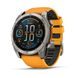 FENIX® 8 – 51 MM, AMOLED SAPPHIRE, TITANIUM S ORANGE/GRAPHITE SILIKONOVÝM ŘEMÍNKEM 010-02905-11 - FENIX 8 51MM - ZNAČKY