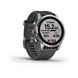 GARMIN FENIX 7S PRO GLASS SILVER / GRAPHITE SILICONE BAND - 010-02539-01 - FENIX 7S - BRANDS