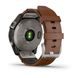 GARMIN FENIX 7 PRO SAPPHIRE SOLAR STYLE TITAN BROWN LEATHER BAND 010-02540-31 - GARMIN - BRANDS