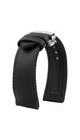 NYLON/RUBBER STRAP WITH SILVER BUTTERFLY BUCKLE - BLACK - STRAPS - ACCESSORIES
