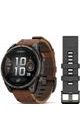 GARMIN FĒNIX® 8 PRO – 47 MM, AMOLED SAPPHIRE, CARBON GREY DLC TITANIUM S CHESTNUT KOŽENÝM ŘEMÍNKEM 010-03198-40 - FENIX 8 PRO 47MM - BRANDS