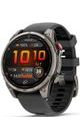 GARMIN FĒNIX® 8 PRO – 47 MM, AMOLED SAPPHIRE, TITANIUM WITH GRAPHITE/BLACK SILICONE BAND 010-03198-11 - FENIX 8 PRO 47MM - ZNAČKY