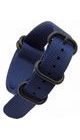 NATO ZULU ŘEMÍNEK MODRÝ (ČERNÁ SPONA) 22MM - ŘEMÍNKY - OSTATNÍ