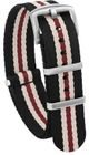 STRAP NATO SPORTS STRIPES, BLACK-KHAKI-RED - STRAPS - ACCESSORIES