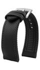RUBBER STRAP WITH SILVER THORN BUCKLE - BLACK - STRAPS - ACCESSORIES