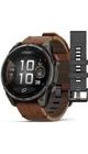 GARMIN FĒNIX® 8 PRO – 51 MM, AMOLED SAPPHIRE, CARBON GREY DLC TITANIUM WITH CHESTNUT LEATHER STRAP 010-03199-40 - FENIX 8 PRO 51MM - BRANDS