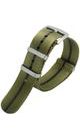 STRAP NATO SPORTS KHAKI, BLACK STRIPE 20 MM - STRAPS - ACCESSORIES