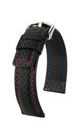 ŘEMÍNEK HIRSCH CARBON - ČERNÝ, ČERVENÉ PROŠITÍ - STRAPS - ACCESSORIES