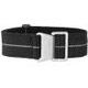 Elastic nylon strap, black-light grey