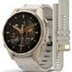 Garmin Fenix® 8 – 43 mm, AMOLED Sapphire, Soft Gold / Limestone with Leather Strap 010-02903-40