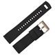Silicone strap, black with silver buckle