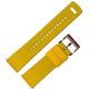 Silicone strap, yellow/blue with silver buckle