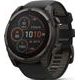 Garmin Fenix® 8 – 51 mm, Solar, Sapphire Sapphire, Carbon grey DLC titanium s Black/Grey silikonovým řemínkem 010-02907-11