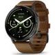 Garmin Venu® 4 - 45 mm Slate / Black silikonový řemínek a Brown kožený řemínek 010-03014-03