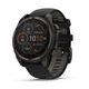 Fenix® 8 – 47 mm, Solar, Sapphire Sapphire, Carbon grey DLC titanium s Black/Gray silikonovým řemínkem 010-02906-11