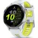 Garmin Forerunner® 970 titanová luneta Whitestone a poloprůhledný řemínek Whitestone/Amp Yellow 010-02969-11