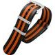 Strap NATO Sports stripes, black-orange 20 mm