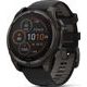 Garmin Fenix® 8 – 47 mm, Solar, Sapphire Sapphire, Carbon grey DLC titanium s Black/Gray silikonovým řemínkem 010-02906-11