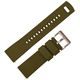 Silicone strap, olive/black with silver buckle