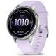 Garmin Venu® 4 - 41 mm Silver / Periwinkle Silicone Strap 010-03013-01