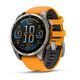 fēnix® 8 – 47 mm, AMOLED Sapphire, Titanium s Orange/Graphite silikonovým řemínkem 010-02904-11