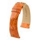 Řemínek Hirsch Prestige 1 crocodile - oranžový, lesk
