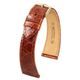 Řemínek Hirsch Genuine Croco 1 - zlatohnědý, lesk