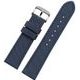 Strap nylon/leather blue