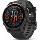 Garmin Fenix® 8 – 43 mm, AMOLED Sapphire, Carbon grey DLC titanium, Black / Pebble grey se silikonovým řemínkem 010-02903-21