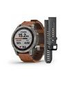 GARMIN FENIX 7 PRO SAPPHIRE SOLAR STYLE TITAN BROWN LEATHER BAND 010-02540-31 - GARMIN - ZNAČKY