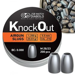 Diabolky KnockOut Slugs .216 5,5 mm 200ks 1,350g