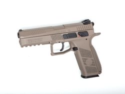 Vzduchová pistole CZ-75 P-09 Duty Blow Back FDE 4,5mm + bombičky + broky