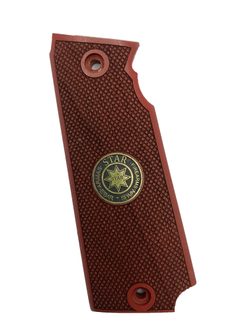 Střenky KSD Star Super B červený ořech s bronzovým logem