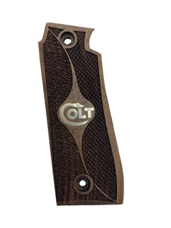 Střenky KSD Colt Mustang Plus II ořech se stříbrným logem 3