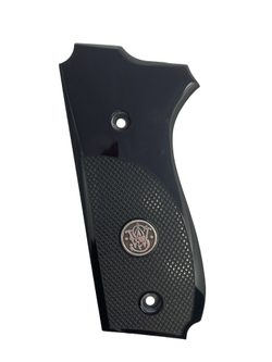 Střenky KSD Smith & Wesson 952 Performance Center černý akrylát se stříbrným logem 2