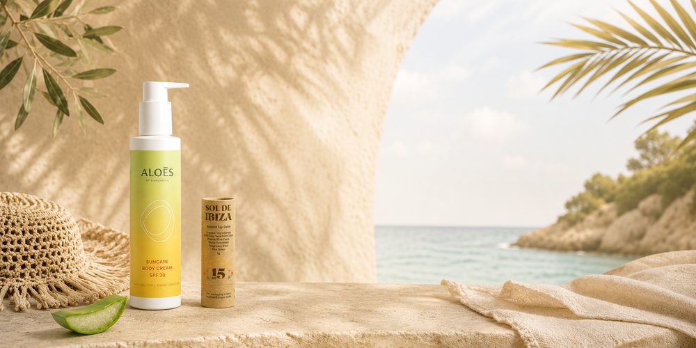 SDI balzám na rty 15 SPF 5g nad 2 990 Kč a Aloes opalovací krém na tělo 30 SPF 100ml nad 6 490 Kč