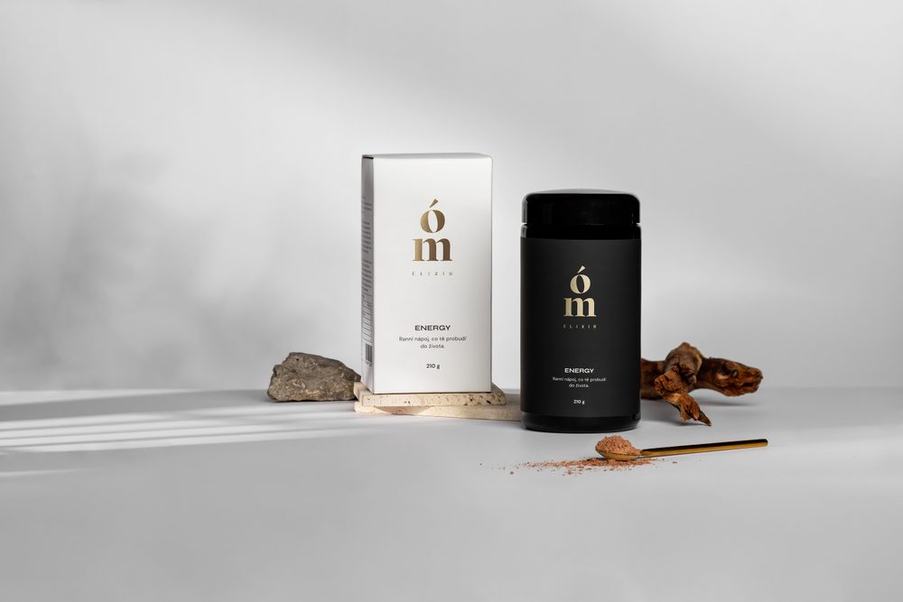 OmElixír funkční nápoj kombinující raw kakao a medicinální houby