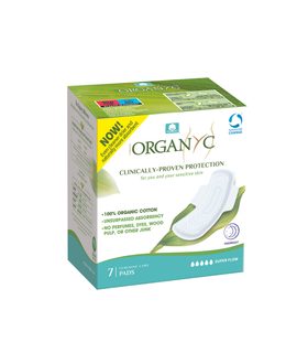 Organyc Bio vložky s křidélky extra silné prodloužené - 7 ks