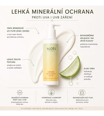 Aloés Opalovací krém na obličej SPF30