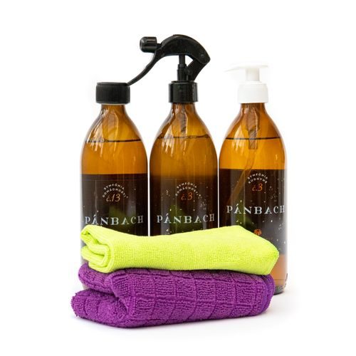 Sada Pánbach 100% přírodní prostředky na úklid kuchyně  (v plastu) (Tangerinka)