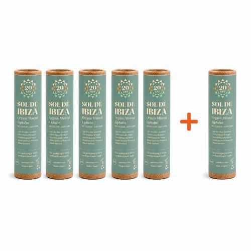 Sol de Ibiza Bio minerální balzám na rty SPF 20 5 + 1 zdarma