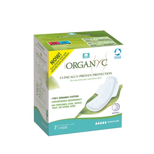 Organyc Bio vložky s křidélky extra silné prodloužené - 7 ks