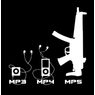 Tričko nové MP3 - MP4 - MP5 - čierne