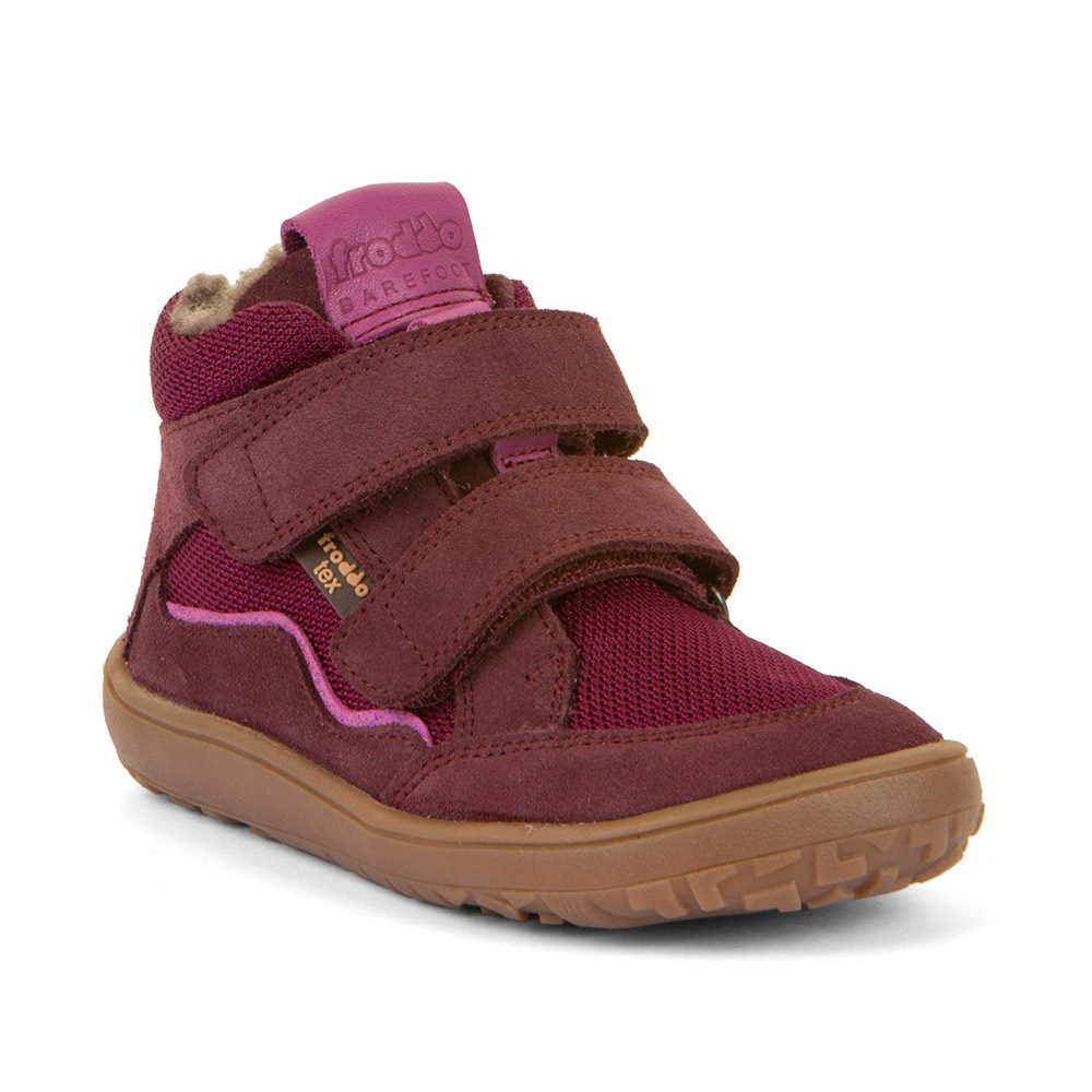 Dievčenské zimné barefoot topánky TEX WOOL Bordeaux Froddo G3110266-7W - 34