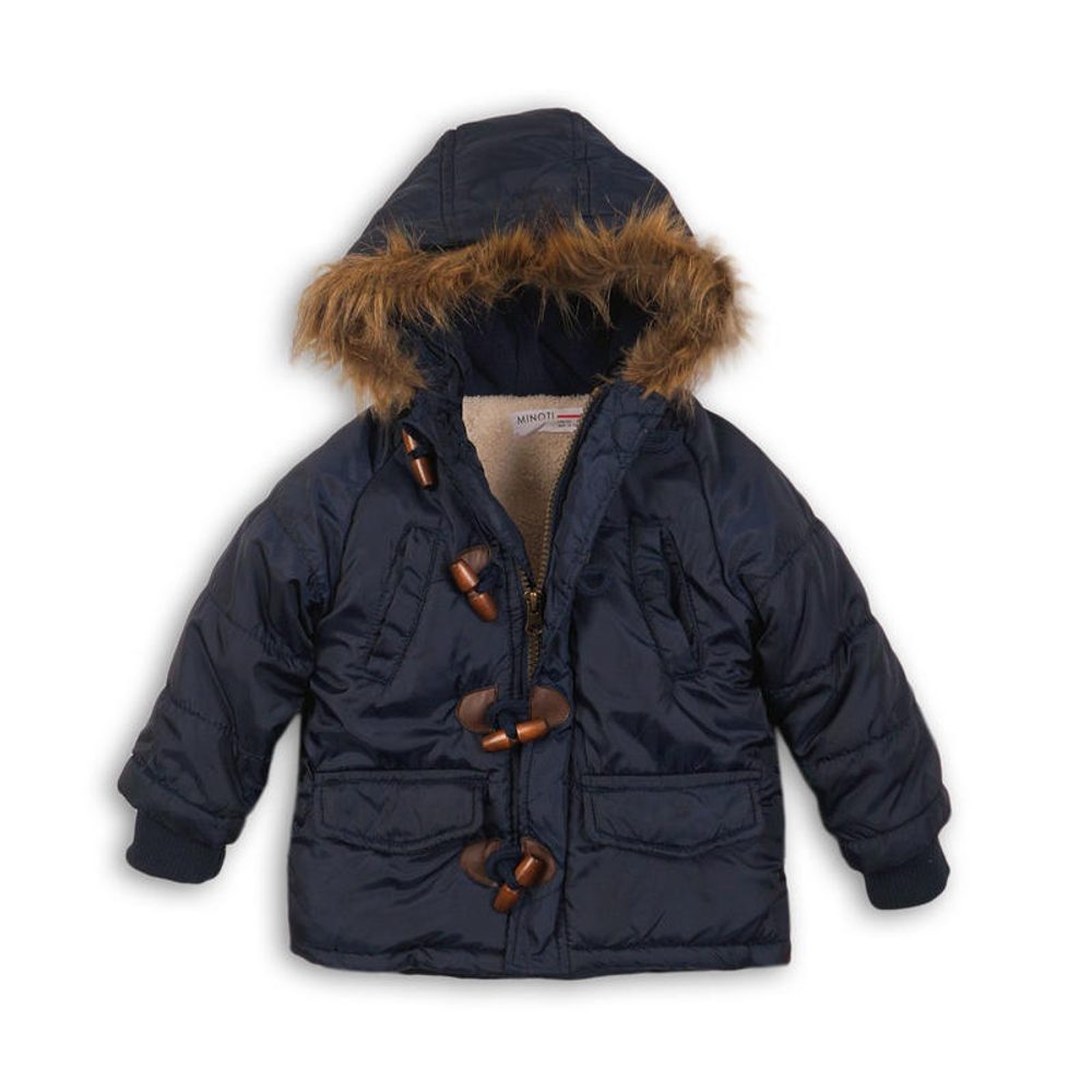 Bunda chlapecká zimní Parka Puffa nylonová, prošívaná, Minoti, CROSS 10, modrá - 68/80 | 6-12m