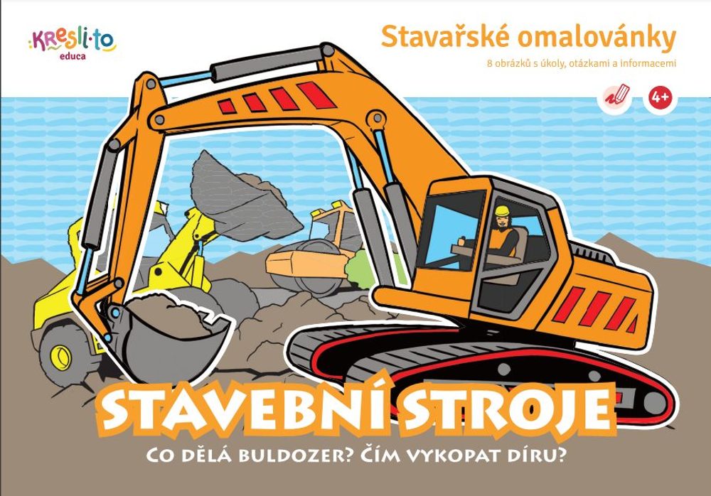 Levně Stavařské omalovánky - Stavební stroje, Kresli.to, W017832