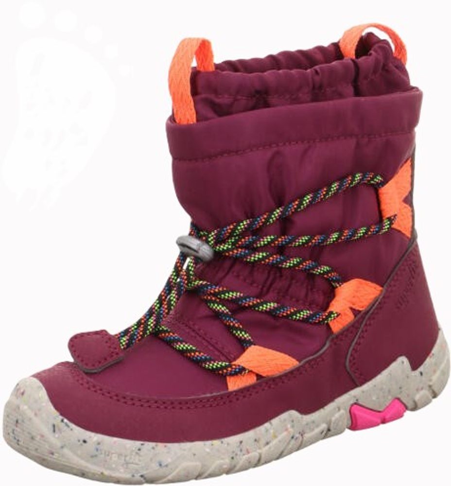 Dievčenské zimné topánky barefit TRACE Red/Orange Gore-TEX, Superfit,1-006038-5000 - 25