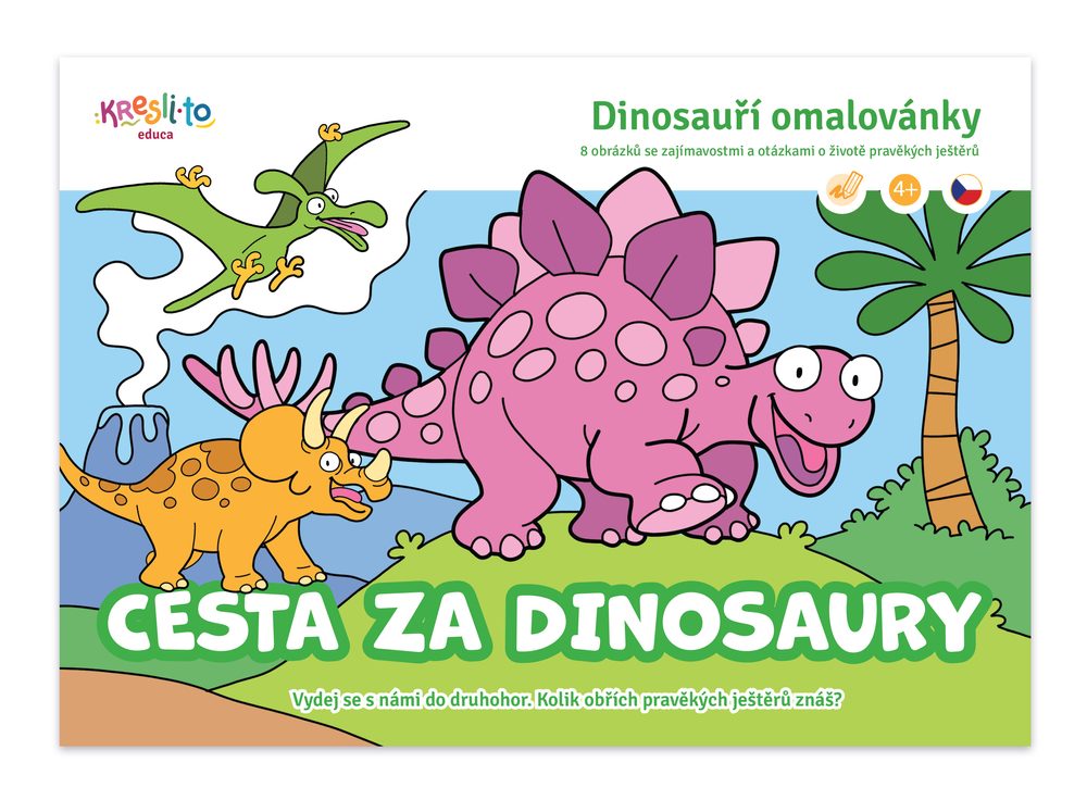 Omaľovánky o dinosauroch: cesta za dinosaurami, Kresli.to, W033913