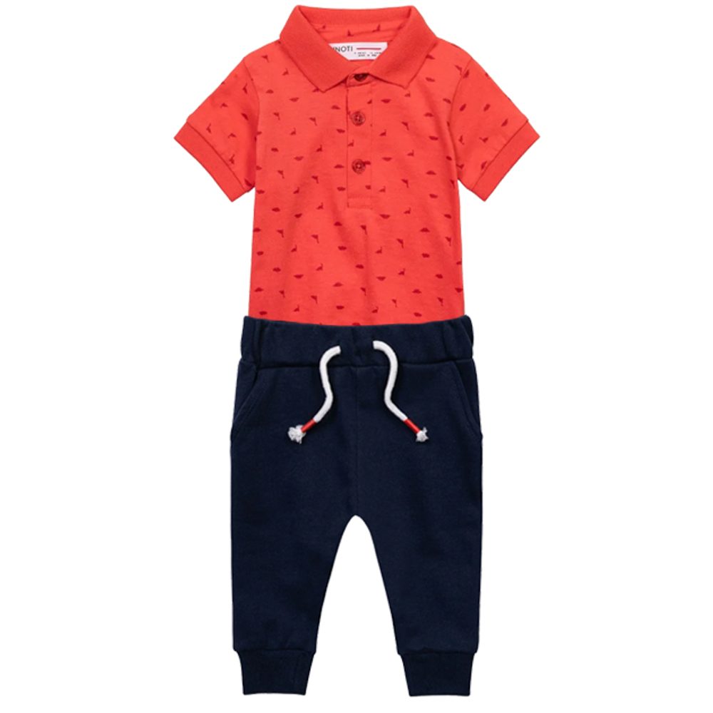 Levně Chlapecký set - tričko Polo a kalhoty, Minoti, Spike 3, Kluk - 74/80 | 9-12m